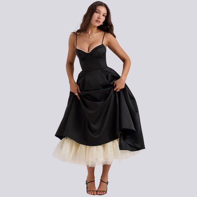 Elegantes Maxikleid mit Tüllrock