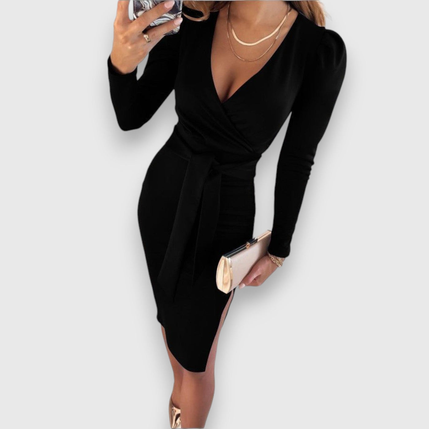 Romy – Wickelkleid mit Rundhalsausschnitt