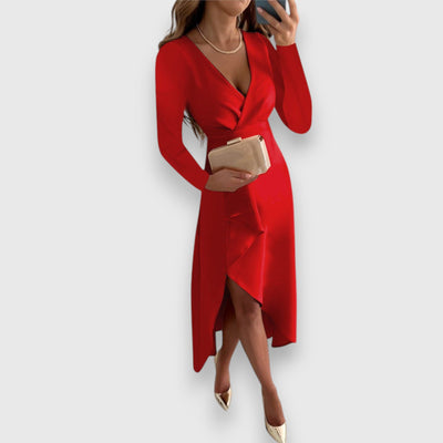 Romy – Wickelkleid mit Rundhalsausschnitt